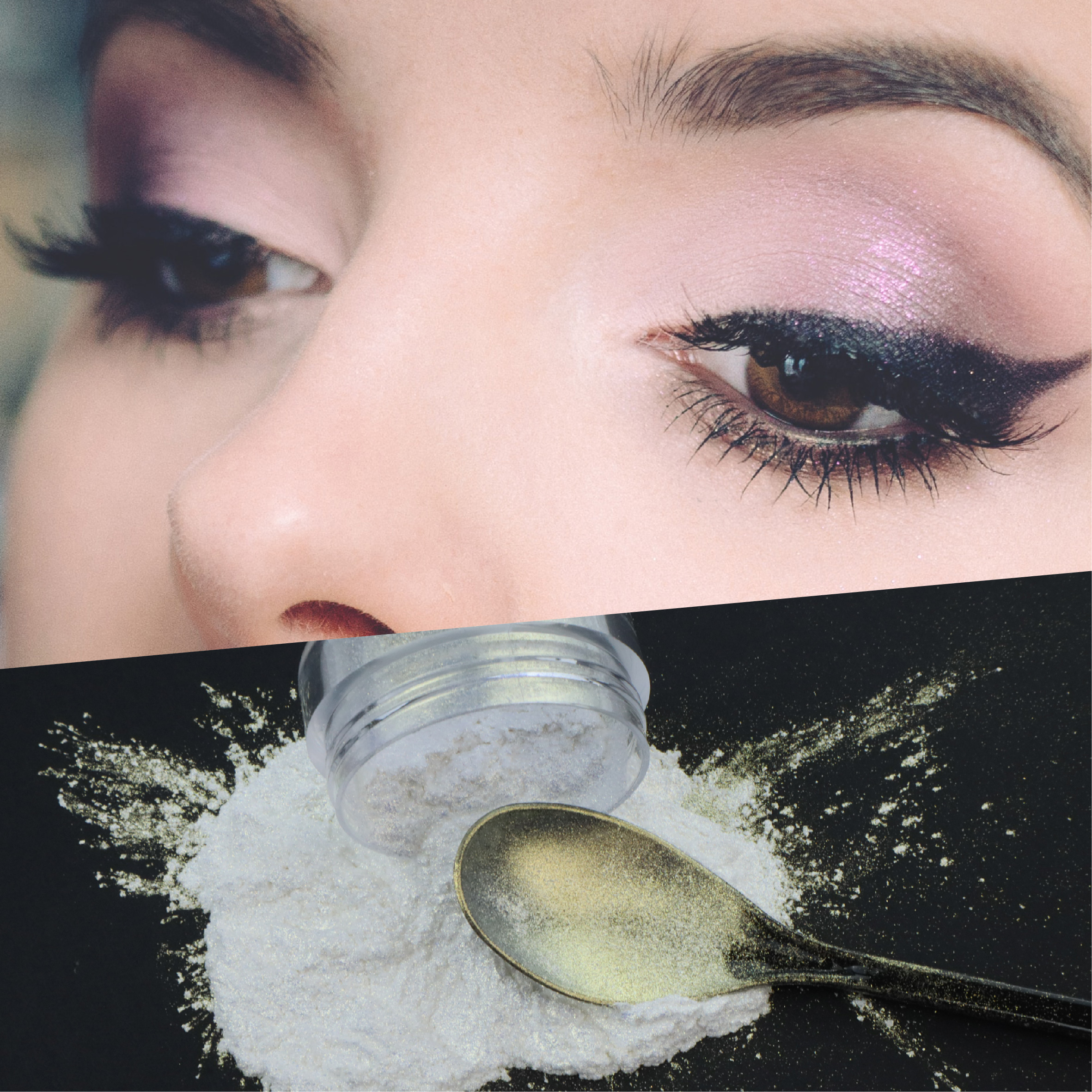 Pearlescent pigment s vysokým obsahom chroma
